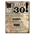 30th Birthday Party Invitations Postcards