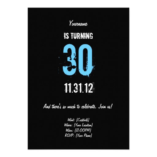 30th Birthday Party Old Man's Invitation