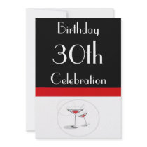 30th Birthday Party Personalized Invitation