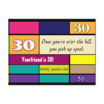 30th Birthday Postcard by DDGrafix 30th Birthday Postcard