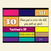 30th Birthday Postcard postcards