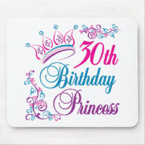30th Birthday Princess Mouse Pad