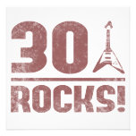 30th Birthday Rocks Custom Announcements