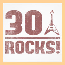 30th Birthday Rocks invitations