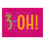 30th Birthday - the Big 3-OH! Personalized Invitations