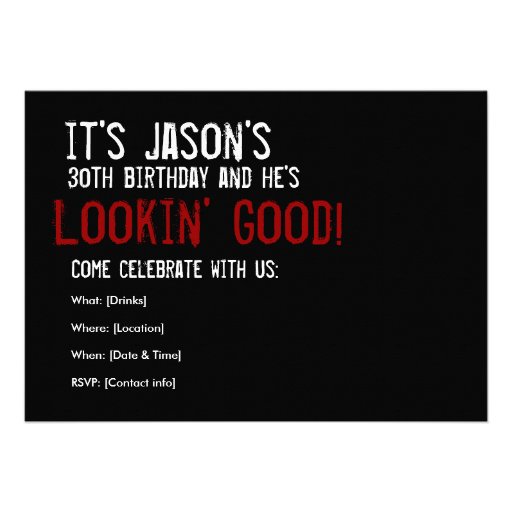 30th Birthday - XXX Invitation
