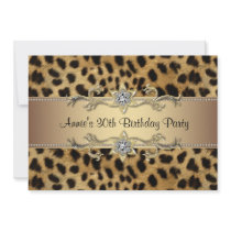 30th Leopard Birthday Party Invitation 5x7