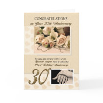 30th Pearl Wedding Anniversary cards