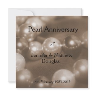 30th Pearl Wedding Anniversary Celebaration invitation