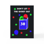 30th Surprise Birthday Party Invitation -- Secret Cards