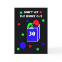 30th Surprise Birthday Party Invitation -- Secret cards