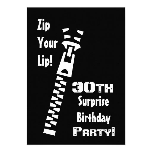 30th SURPRISE Birthday Party Invitation Template