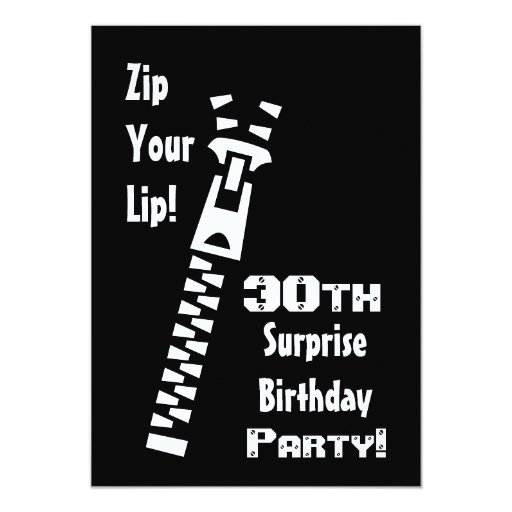 30th Surprise Birthday Party Invitation Template Zazzle