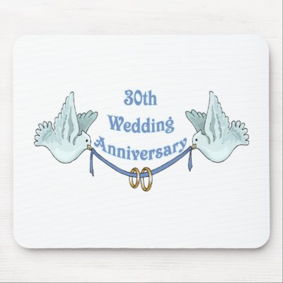30th wedding anniversary gifts t mouse mats by wedding anniversary