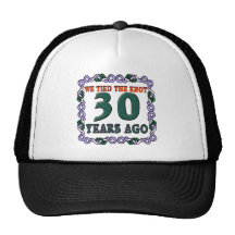 30th Wedding Anniversary Gifts Trucker Hat