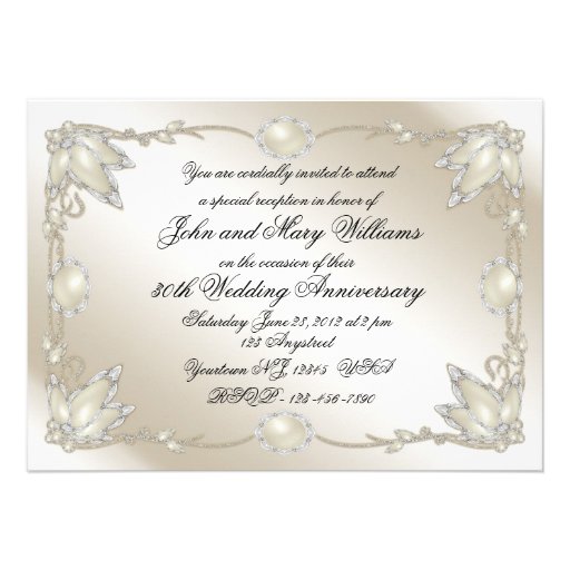 30th Wedding Anniversary Invitation