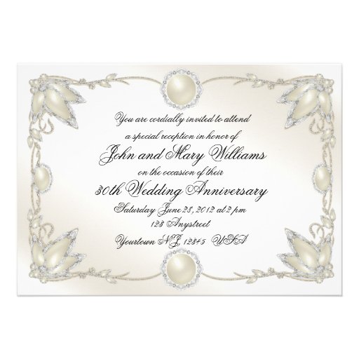 30th Wedding Anniversary Invitation