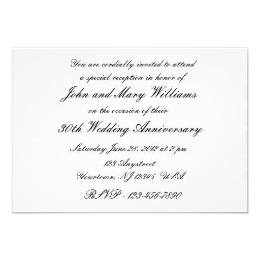 30th Wedding Anniversary RSVP Custom Invitation