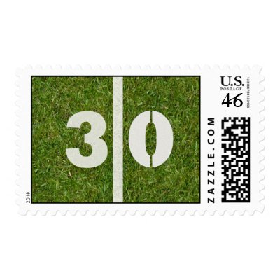 30th Yard Football Postage by TheLittleCardShop