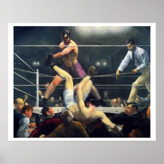 30x24 Vintage Art Sports Boxing 1924 Poster