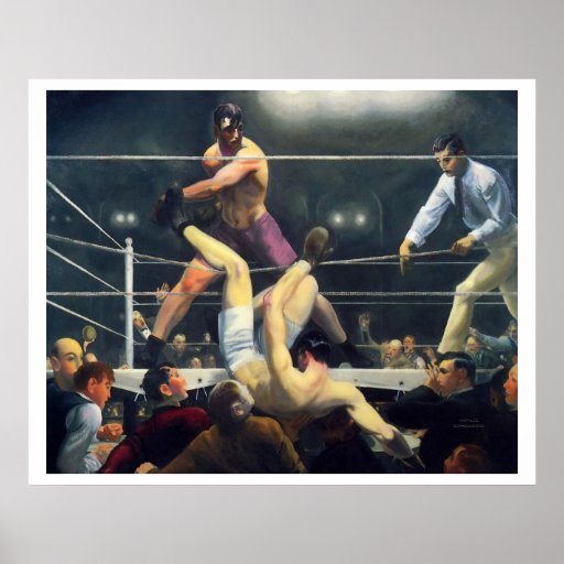 30x24 Vintage Art Sports Boxing 1924 Poster Zazzle