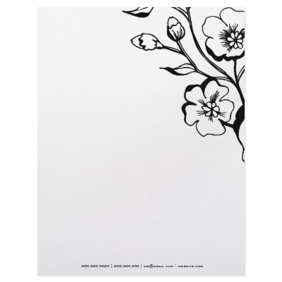 311-311-Lush Black & White Letterhead by Jill311