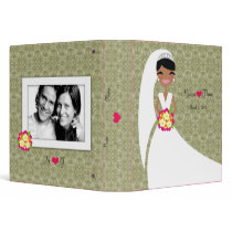 311-African American Bride Sage Green binders