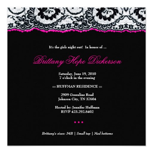 311-Alluring Lace - Hot Pink Announcements