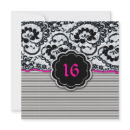 311-Alluring Lace - Sweet Sixteen invitation