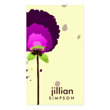 311-ALLURING PURPLE ALLIUM | CREAM BUSINESS CARD TEMPLATE