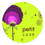 311 Alluring Purple Allium Neon Green Round Stickers