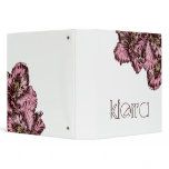 311-Aloha Hibiscus | Pink & Brown Tones Vinyl Binder
