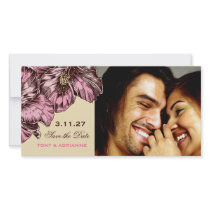 311-Aloha Hibiscus Vintage Damask | Save the Date Photo Cards