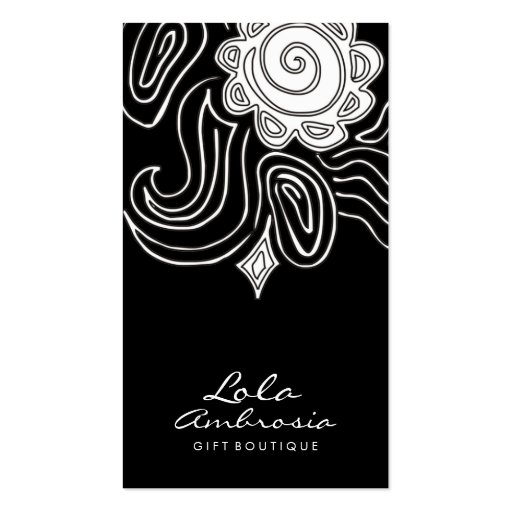 311 Ambrosia Swirl Midnight Business Card Template (front side)