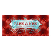 311 Aqua Bliss Red Tuft Custom Rack Card