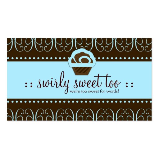 311 Baby Blue Swirly Sweet Business Card Templates