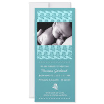 311-BABY BOY WITH FISH ANNOUNCEMENT invitations