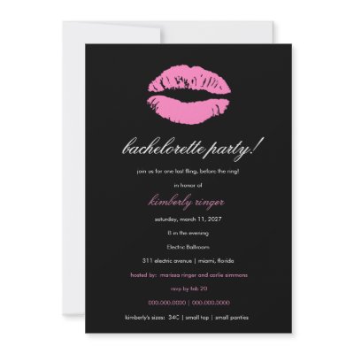 311-Bachelorette / Lingerie Party Invite by Jill311