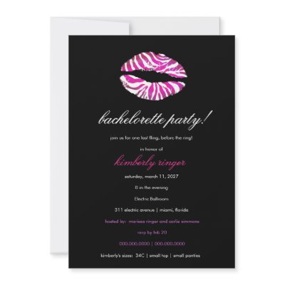 311-Bachelorette / Lingerie Party Invite by Jill311
