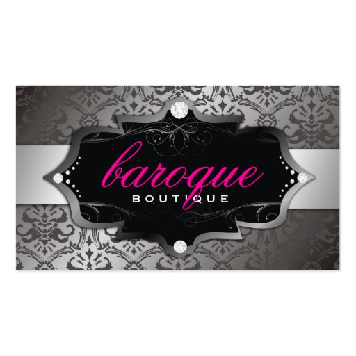 311 Baroque Boutique Hot Pink Business Card (front side)