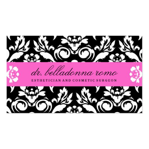 311 Belladonna Damask Golden Pink Business Cards