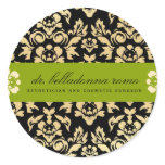 311-Belladonna Damask Lime Sticker