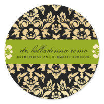 311-Belladonna Damask Lime Sticker