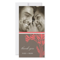 311-BERRY FLORAL BURST - THANK U OR SAVE THE DATE photo cards by Jill311 311-BERRY FLORAL BURST - THANK U OR SAVE THE DATE photo cards