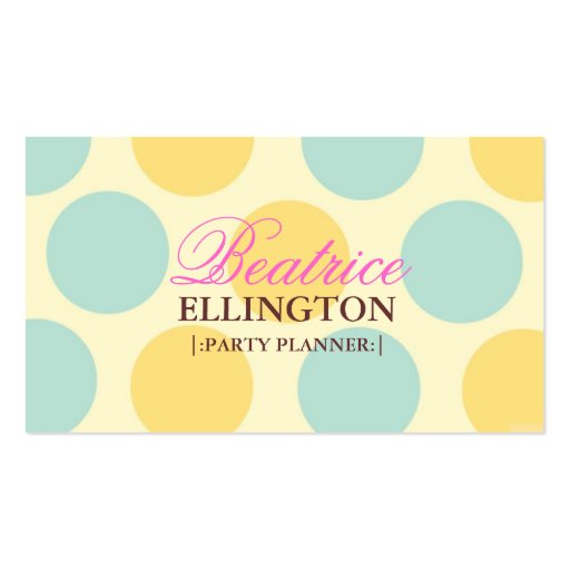 311-BIRTHDAY PARTY PLANNER PINK BUSINESS CARD (back side)