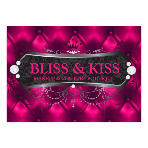 311 Black Bliss Blush Tuft Metallic Business Card Templates (front side)
