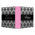 311-Black Damask / Gray & White Fade 3 Ring Binders