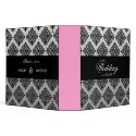 311-Black Damask / Gray & White Fade binders by Jill311 311-Black Damask / Gray & White Fade binders