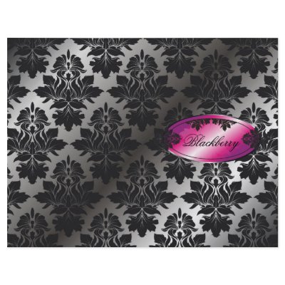 311-Blackberry Damask | Black Silver Flyer by Jill311