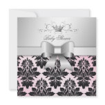 311-Blackberry Precious Pink Damask | Baby Shower Custom Announcement